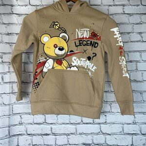 Southpole NWT Teddy Bear Hoodie Youth Medium M 10/12 Brown Y2K Sweatshirt Kids